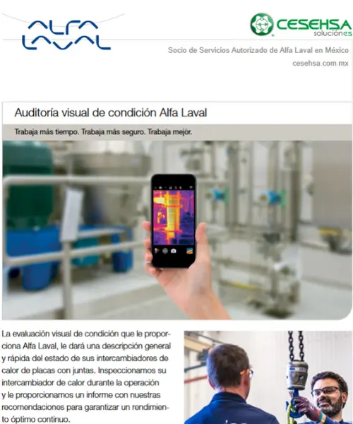 Auditoria visual de condición Alfa Laval