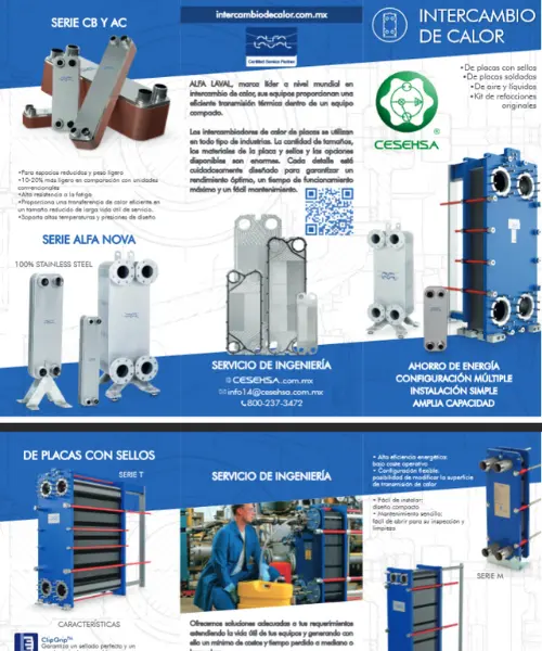 Folleto de intercambio de calor