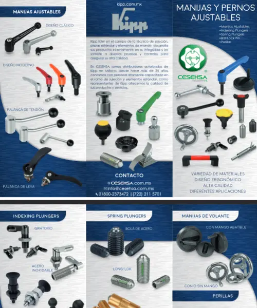 Folleto de Manijas y Pernos Ajustables