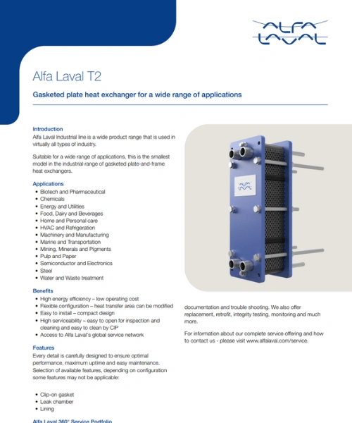 Intercambio de calor serie T2