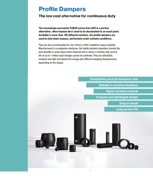 Shock Absorber Industriales de perfil ACE