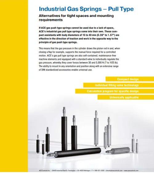 Industrial Gas Springs – Pull Type